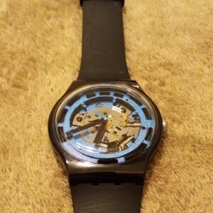 Swatch Black and Blue Smartwatch